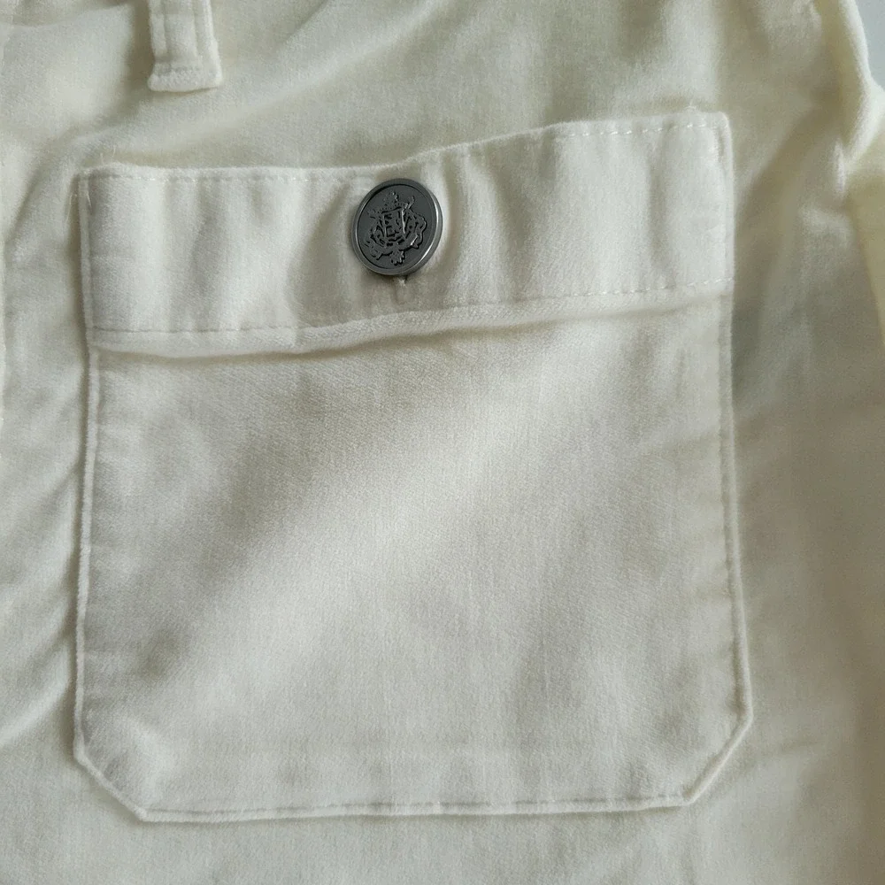 J.Crew Wide-Leg Velvet‎ Sailor Trouser Women's Size 29 Petite Ivory NEW